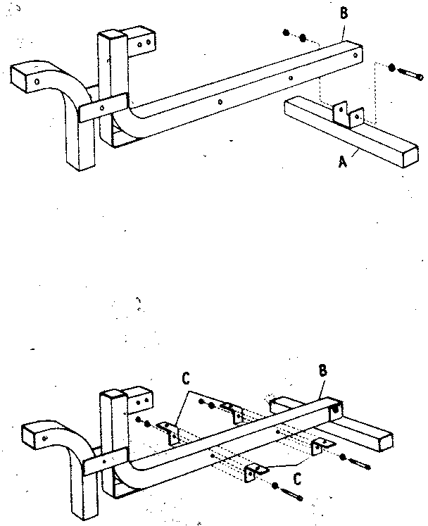 Pad support beam assembly