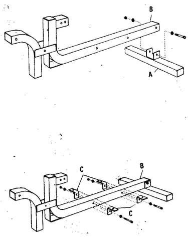 Pad support beam assembly