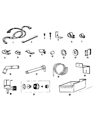 Ice maker installation parts