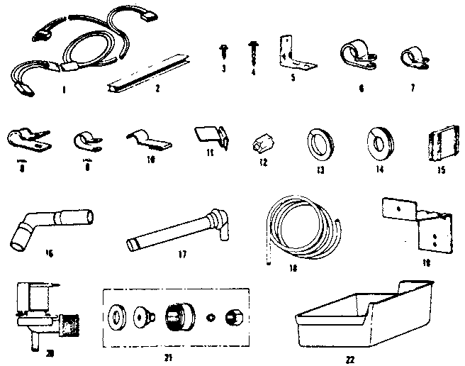 ICE MAKER INSTALLATION PARTS