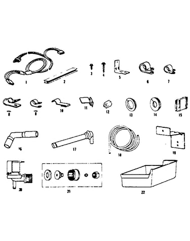 Ice maker installation parts