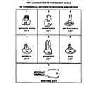 Greenwald COIN CHUTES replacement keys diagram