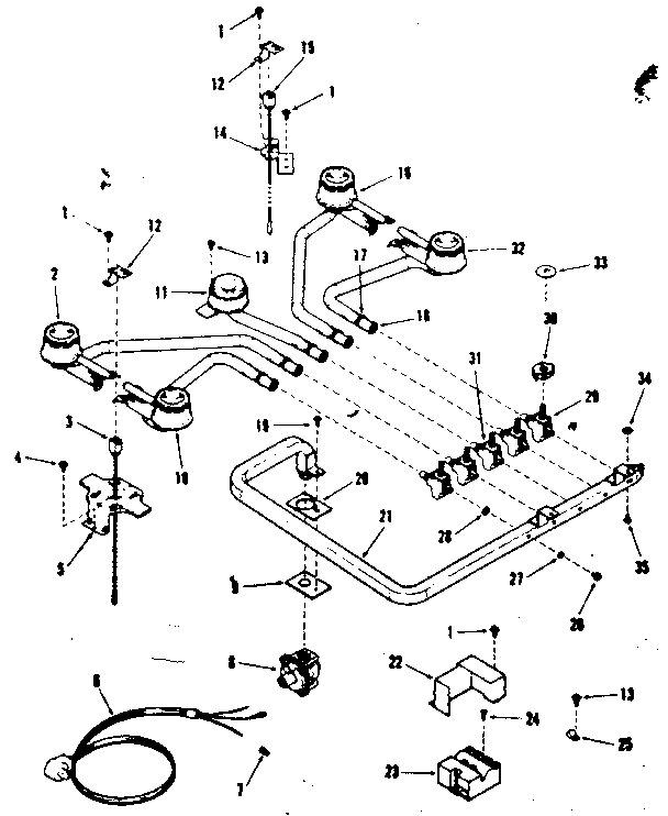 Burner section