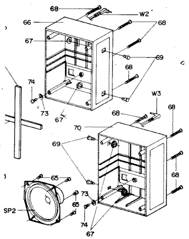 Speaker back lid assembly