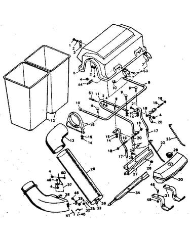 Bin / hood and chute