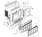 Kenmore 2538721371 cabinet and front panel parts diagram