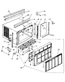 Cabinet and front panel parts