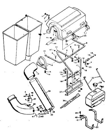 Bin / hood and chute