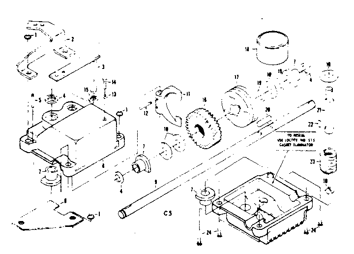 GEAR CASE ASSEMBLY PART NO. 85315