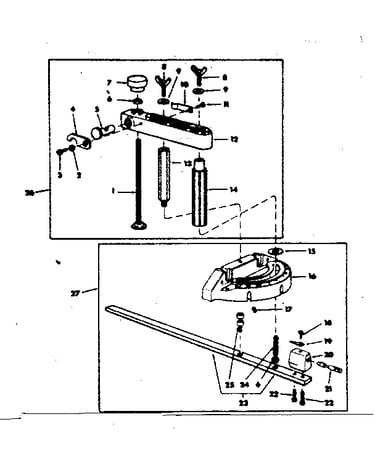 Miter gauge and hold down