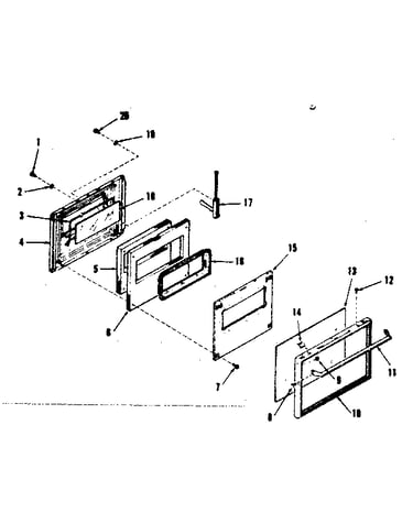 Lower oven door section