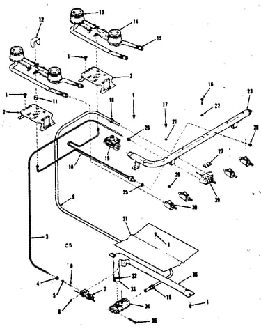 Burner section