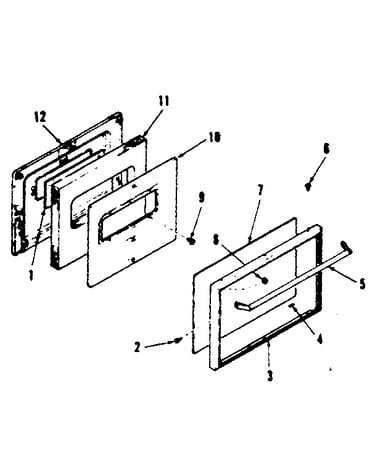 Oven door section
