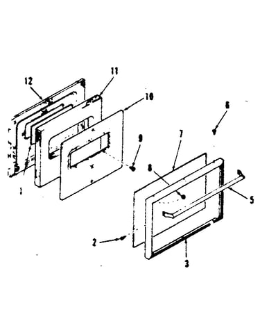 Oven door section