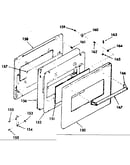 Visi-bake upper oven and lower broiler door