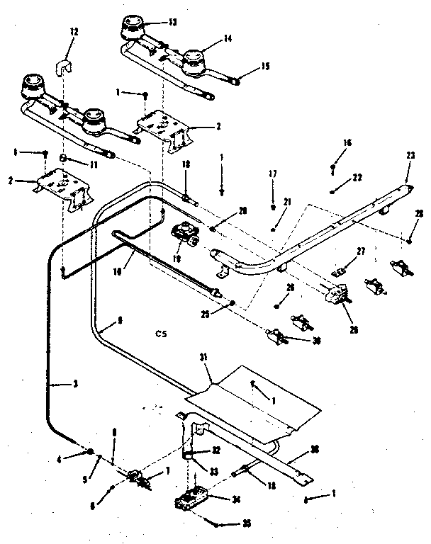 Burner section
