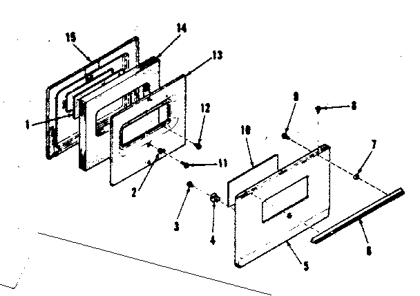Oven door section
