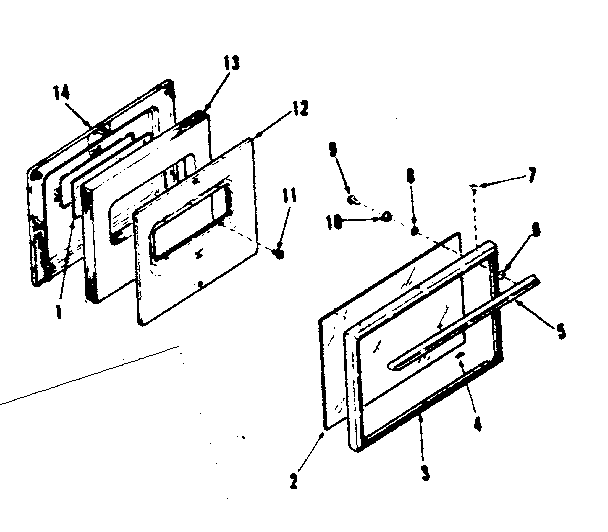 Oven door section