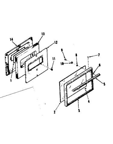 Oven door section