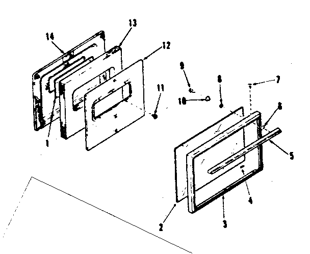 Oven door section