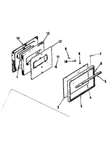 Oven door section