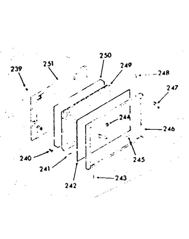 Oven door section