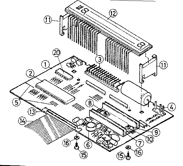 Main p.c. board assembly
