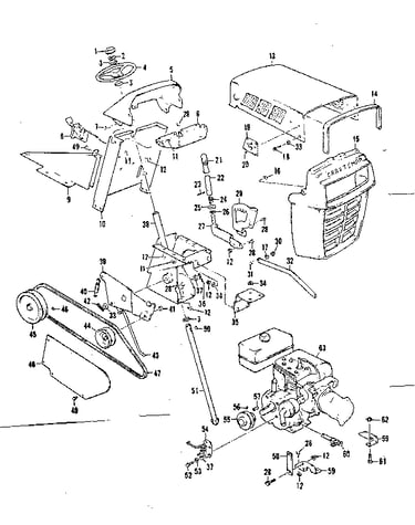 Grill/tie bar and pulley assembly