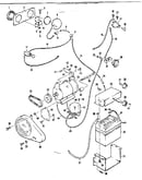 Starter generator assembly and battery