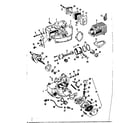 Craftsman 358350842 crankcase with complete pump assembly diagram