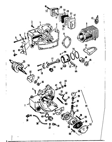Crankcase with complete pump assembly