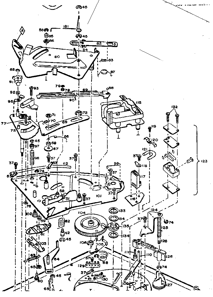 Record changer (bottom view)