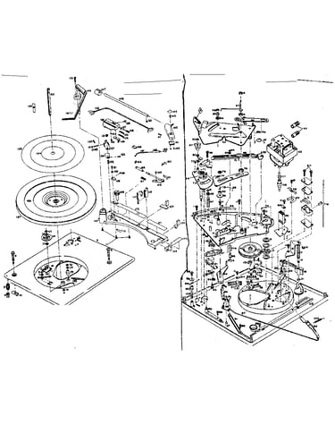 Record changer-above and below nameplate