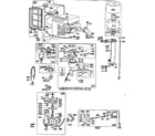 Briggs & Stratton 19D-R6D (0010 - 0030) carburetor overhaul kit and fuel tank assembly diagram