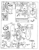 Carburetor and fuel tank assembly/blower housing