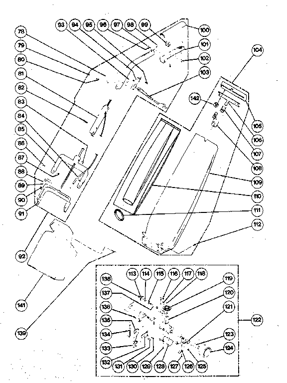 HANDLE AND BAG HOUSING