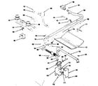 Kenmore 1197438610 oven burner and top burners section diagram