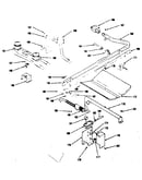 Oven burner and top burners section