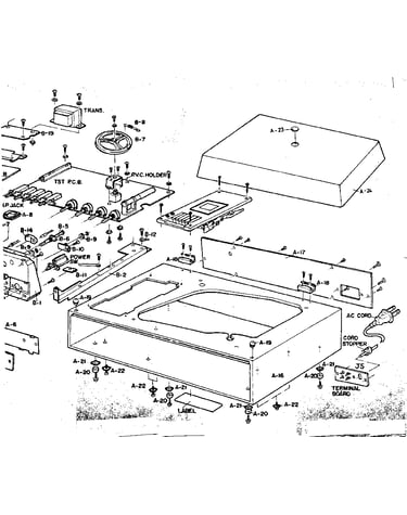 Rear panel assembly and dust cover lid