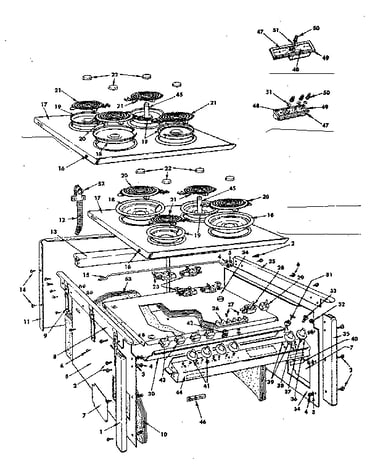 Top section and outer body parts