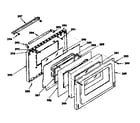 Kenmore 1554547500 oven door parts diagram