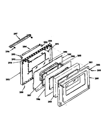 Oven door parts