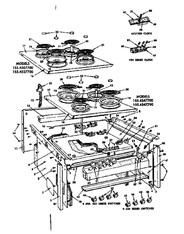Top section and outer body parts