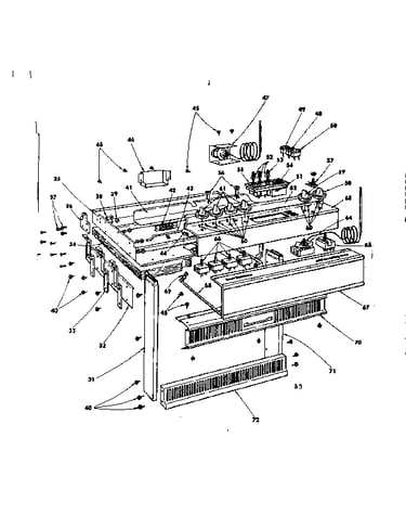 Control panel and top shelf