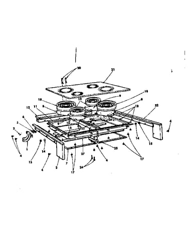 Glass top and housing