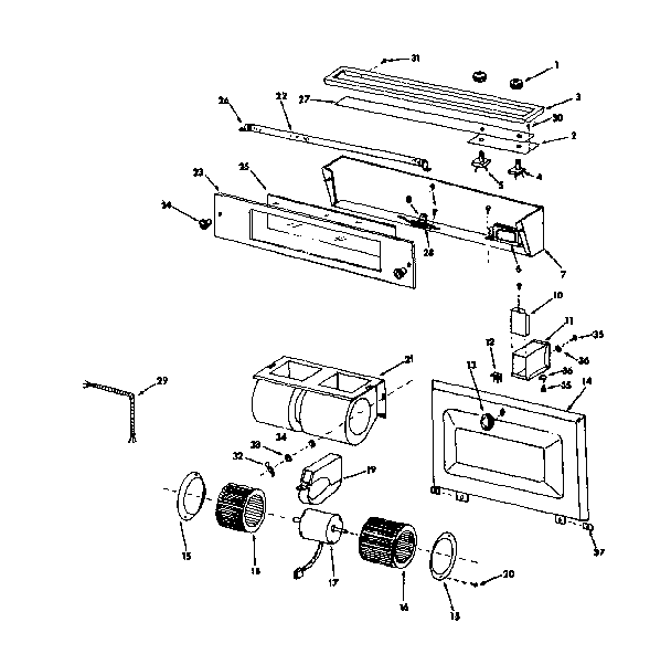 BLOWER, LIGHT & LENS ASSEMBLY