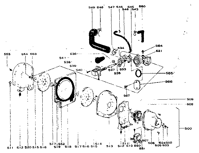 COMBUSTION BLOWER ASSEMBLY AIR BRAKE AND SOLENOID