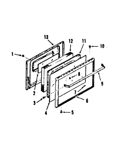 Oven door section