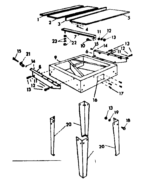 TABLE AND FRAME