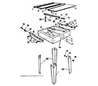 Craftsman 90123180 table and frame diagram